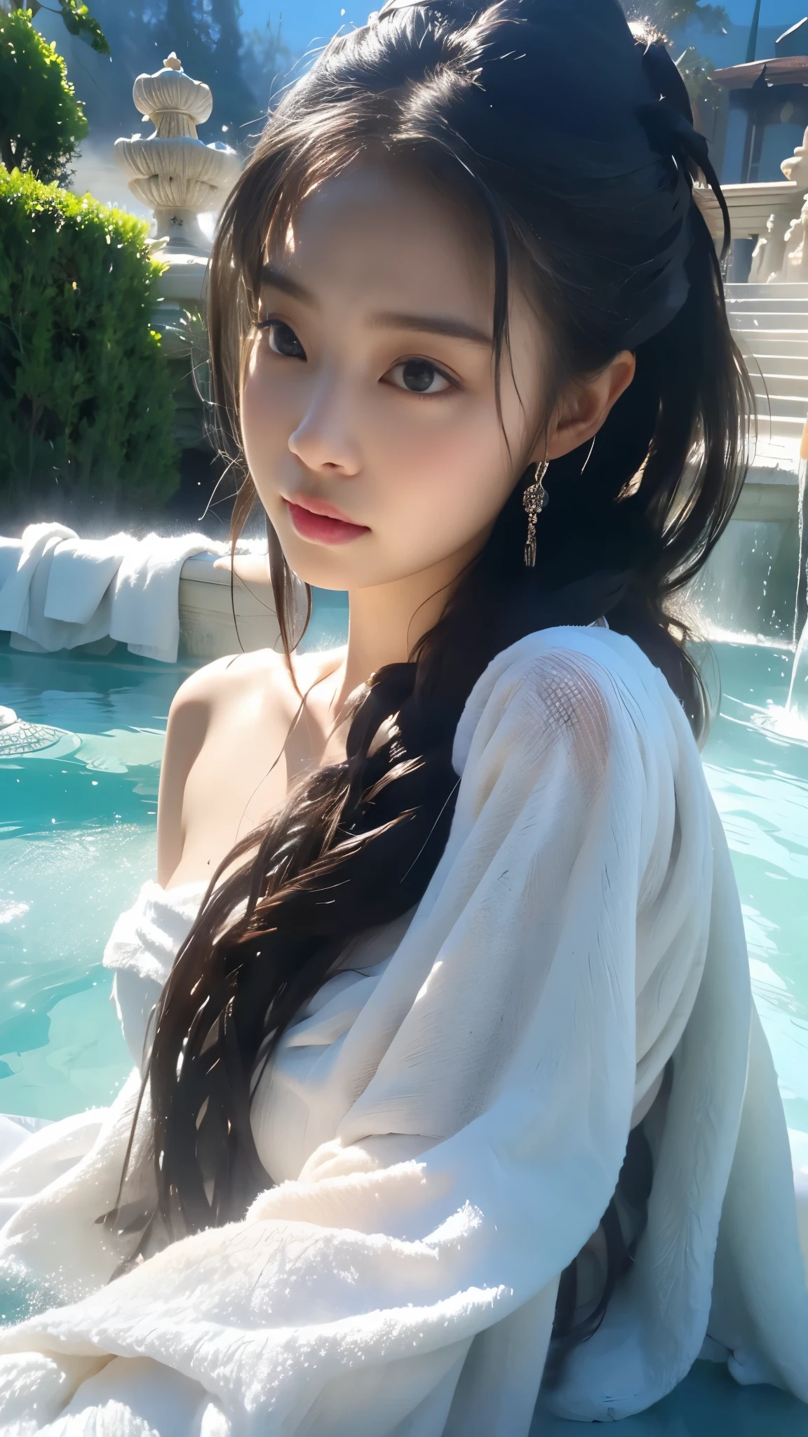 ( Body care), ( Best Quality Masterpiece), (((gothic fashion: 1.5))), ((( cute baby face , So cute8asuka saito, a : 1.4))), (Ruined tent bed), (((young and very thin body, Por favor, lie down on your back and spread your legs, I can see my panties: 1.5))), ( Focus on your FACE, Thick and purple eye shadow, Deformed Ears, Highlight your eyes with thick black eyeliner , eyes highlighted with eyeliner , false eyelashes, Dark pink lips), ( has a long time , fofinho, ondulado, and dark and shiny blond hair to a grace, Rich waist, round and fluffy curls), ( Search for spectators ), ( sweaty white skin ), sozinho, perfect body, ( Anatomically accurate , toned body ), Small details, (A perfectly symmetrical and beautiful face ), (Details), detalhes, double eyelids, Deformed Ears, blush natural, (A pampered expression as if you were drunk), (bottles and perfectly empty ones are scattered), gargantilha, perforation, colar, Lots of bracelets , (tent seen from a window), Belle, PERSEPHONE, (fullbody:1.8), standing , standing