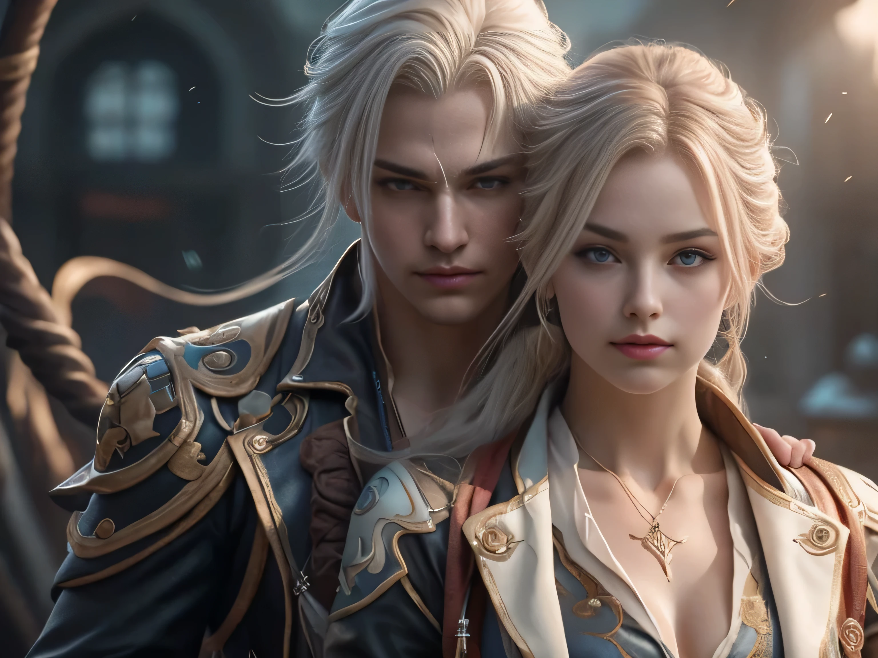 (Best Quality, Super Detail, Masterpiece, Representative Work, Official Art, Professional, Super Fine Detail, 8k:1.3), (Photorealism:1.2), (Couple, Beautiful Girl and Boy), Pirate beauty and handsome man Pirate, Handsome guy hugs beautiful girl from behind, Jolly Roger in the Sky, British Coat of Arms on the Body, Sawed-Off Shotguns, A Crowd of Thugs. They Are Not Afraid of Death, Nimble as Hell, And Stoned with a Plan, The Captain's Pride, Correct Proportions, Perfect Face, Perfect Eyes, Perfect Hands, Sweet Atmosphere, Photorealistic, Sharp Focus, Dreamy Atmosphere, Delicate Details, Soft Volumetric Light), (Backlight:1.3), (Cinematic:1.2), Intricate Details, (ArtStation:1.3)