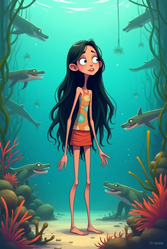 masterpiece,best quality, pixar, full body, skinny body, tiny hips, flat torso, 1girl, solo, looking at viewer, long black hair, smile, shy, sfw, sitting, spread legs, nude body, pussy, sexy, ass, front view, wet skin, anus, pussy juice , cum on body, open mouth