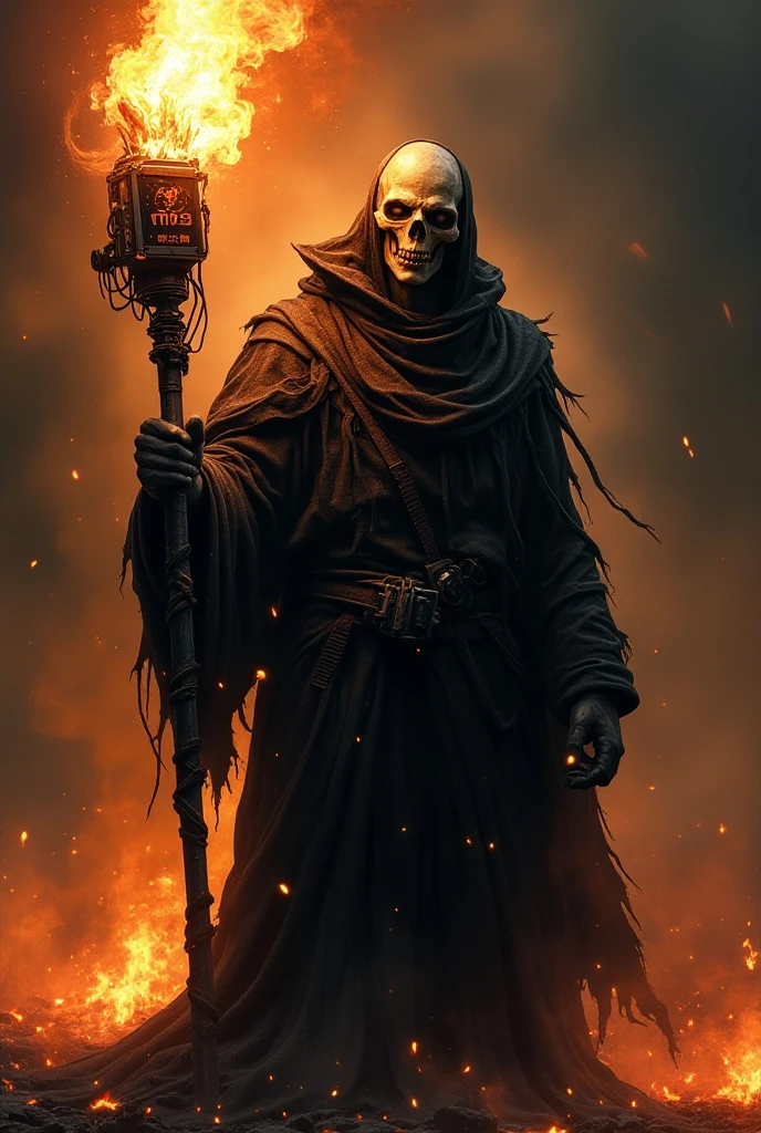 realistic, masterpiece, best quality, cinematic lighting, sharp focus, plague and pestilence devour your soul, fire smoke and brimstone