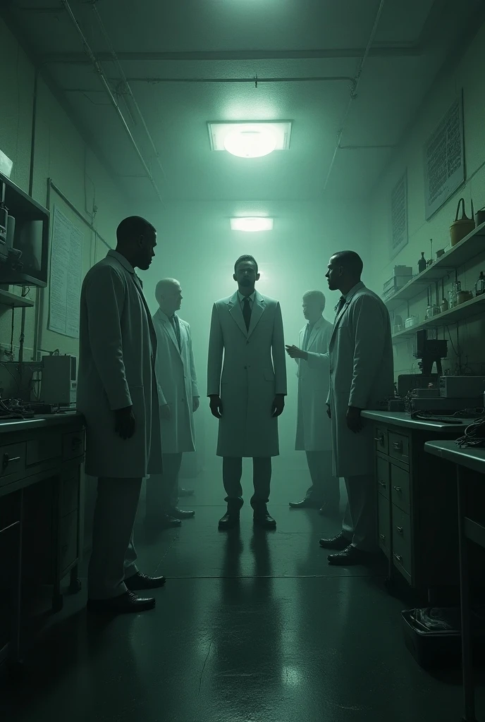 hospital with a dark aura in a surreal way