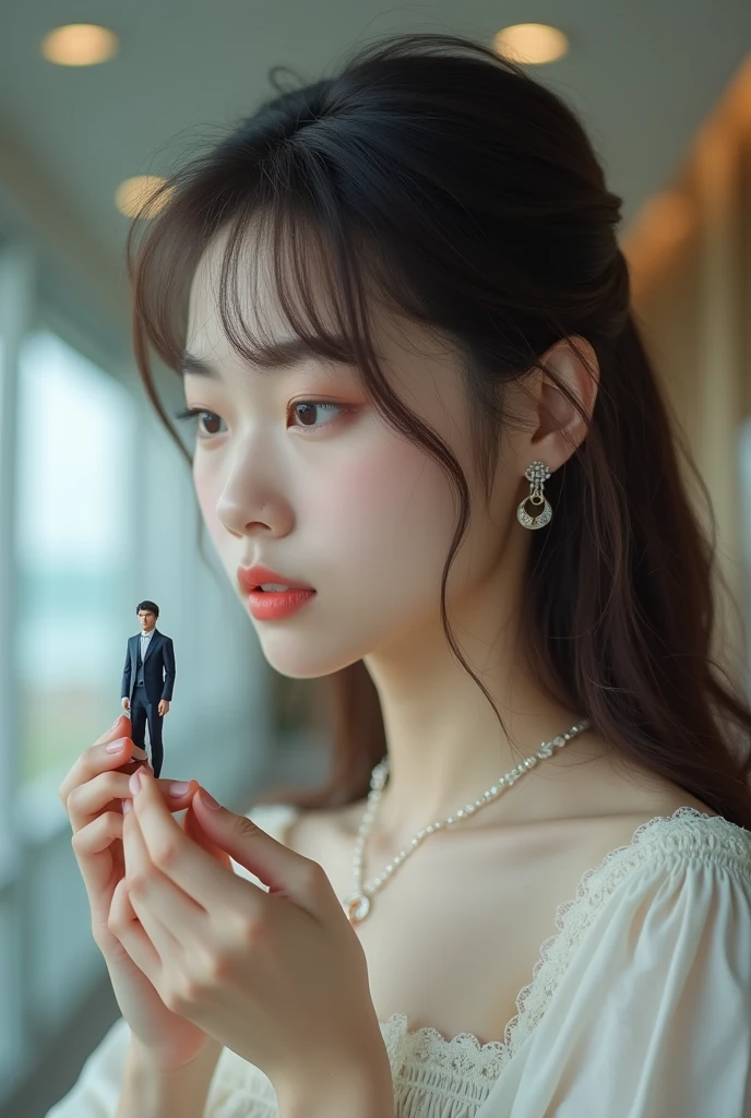 A man is wiping away the tears of a crying woman, 실사 a scene from a movie, still in the movies, still in the movies, film still in the movies, Korean female actresses, Jiyoung Kwak, A still from the film 프레임, A still from the film, still in the movies 촬영, Still in live action movies, Award-winning movie stills, a scene from a movie