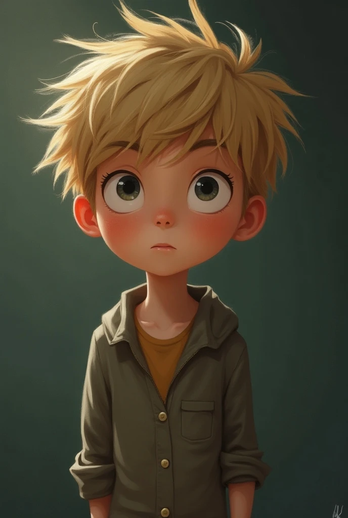 a boy ??? with yellow hair and brown eyes, he is 5 years old, 1,35 tall --auto --s2