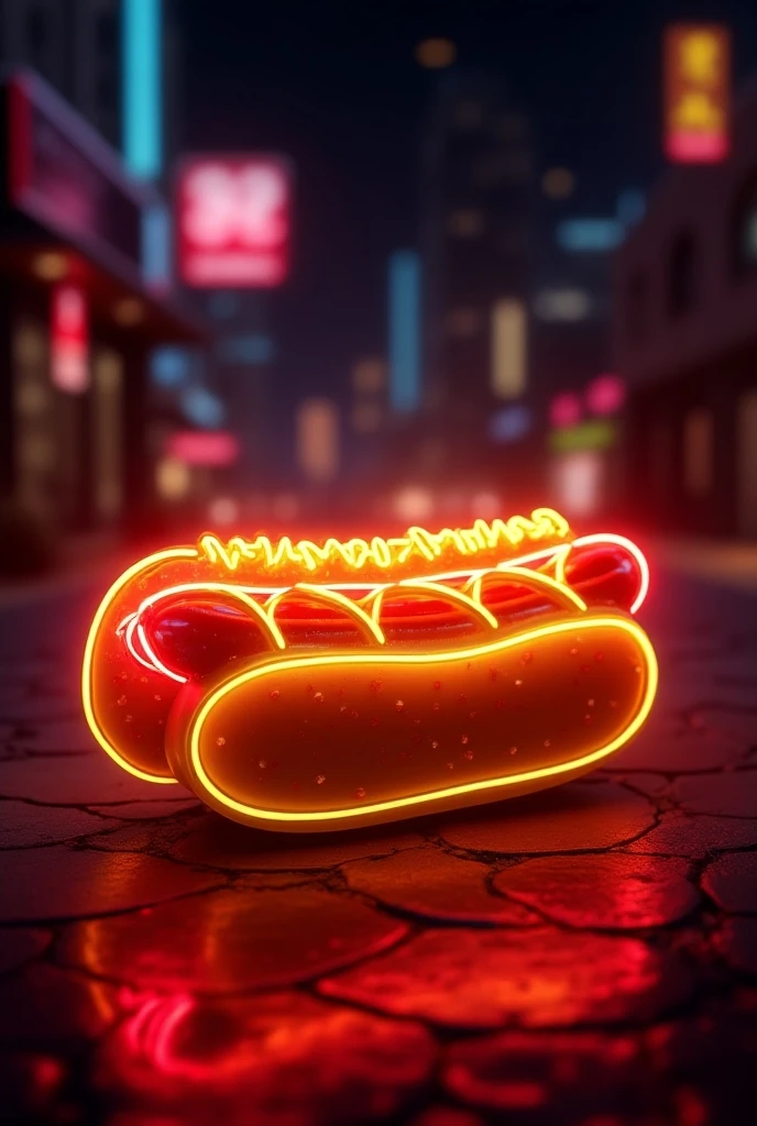 Orbitog Neon :  Neon sign style ,  with the hotdog shining and transmitting a nocturnal and urban feel.

vibrant colors: Use red , yellow and brown,  that are colors associated with hot and appetizing foods .  Red attracts attention and yellow transmits energy and joy.

