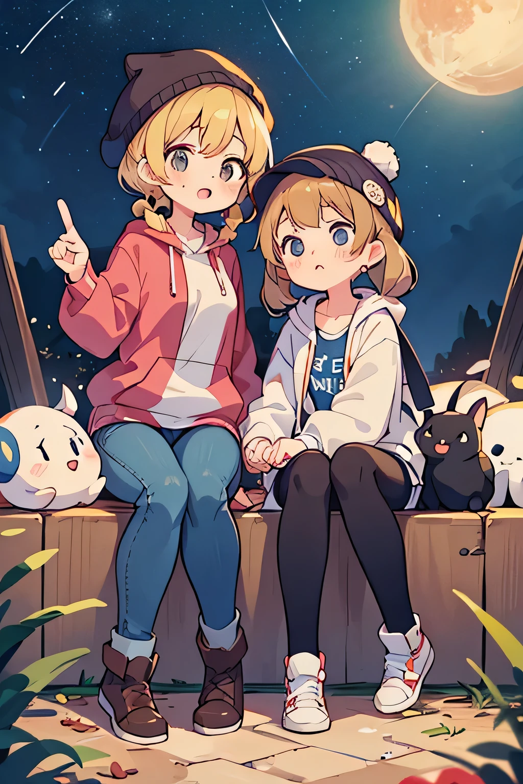 juvenile,Brown Hair,Heterochromia Red Eyes Blue Eyes,Glasses,hoodie,cute,Cat ear,Cat's Tail