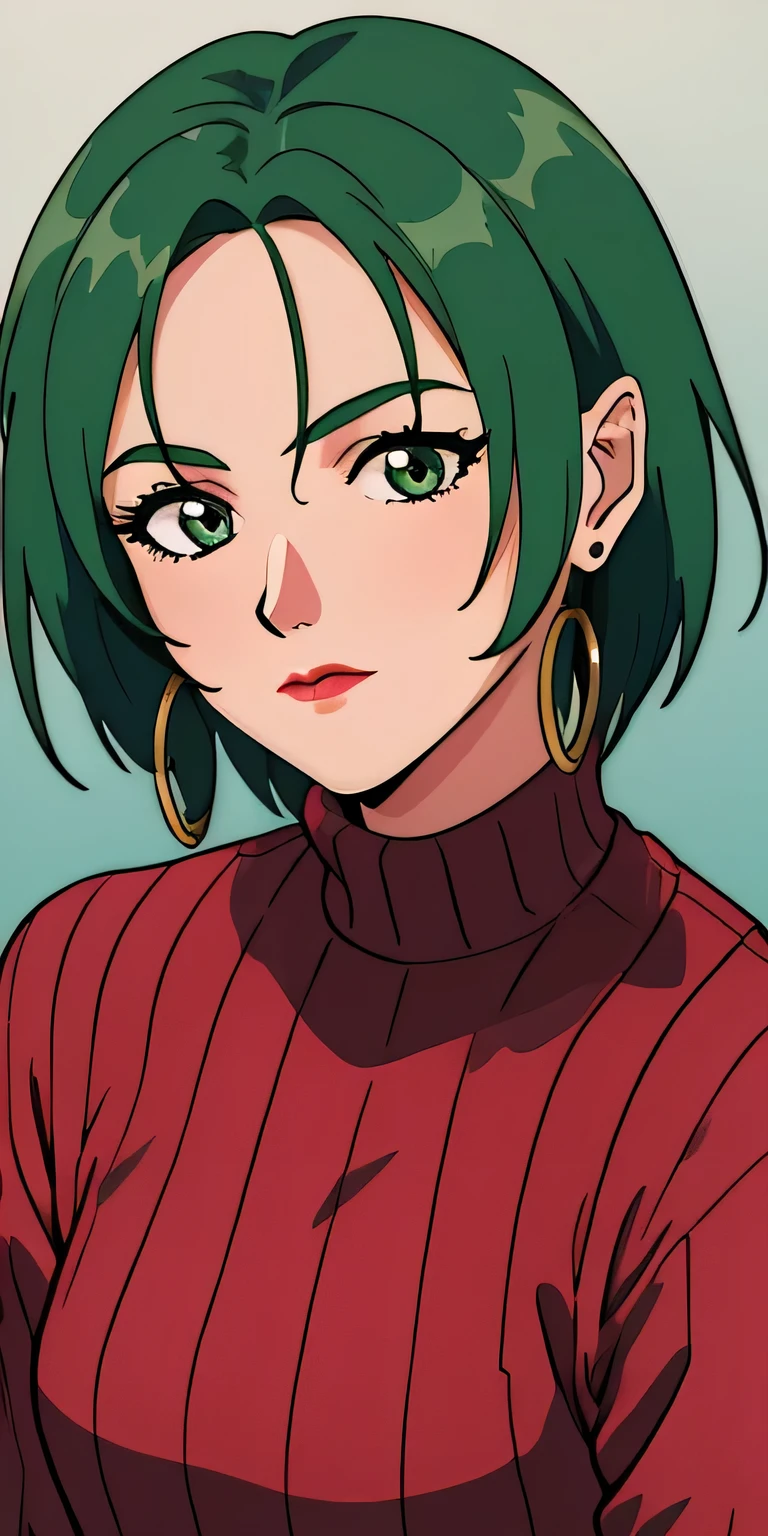 ((miliafallyna)), standing, solo, tight sweater, masterpiece, best_quality, detailed_face, detailed_eyes, highres, beautiful, detailed, green hair , tight miniskirt 