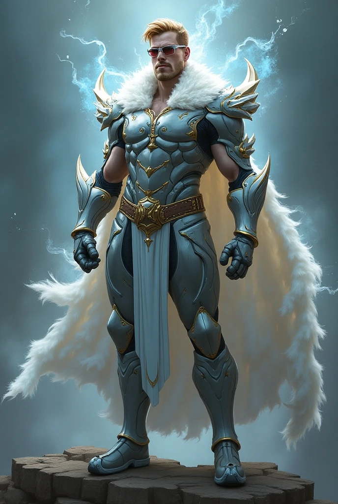 full body 3d HDR photorealistic ultra realism high definition aesthetic stabilized diffusion picture of handsome hunky Warrior Moon , silver white hair ,in white and silver crystal transparent sparkling shiny crystal glass chrome outfit armor,,look at camera, detailed facial parts,, studio as background, Freestyle Pose, Happy Expression, perfect anatomy, symmetric body,, 18 years old, :: high detail, a lean athletic body, realistic, human skin, extremely detailed fingers, chad chin,, masculine, human skin, (eyes contact), gorgeous, Attractiveness