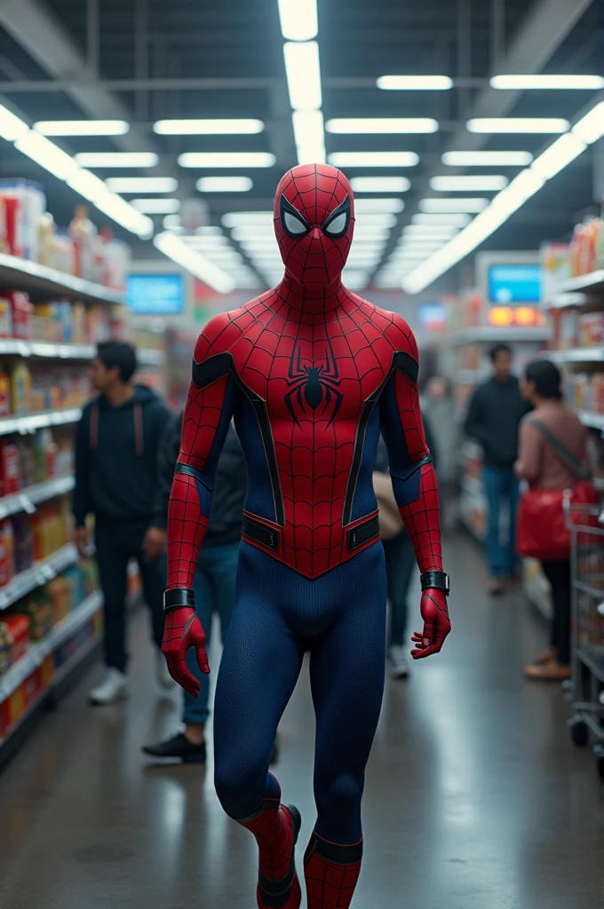 spiderman in myanmar yangon market