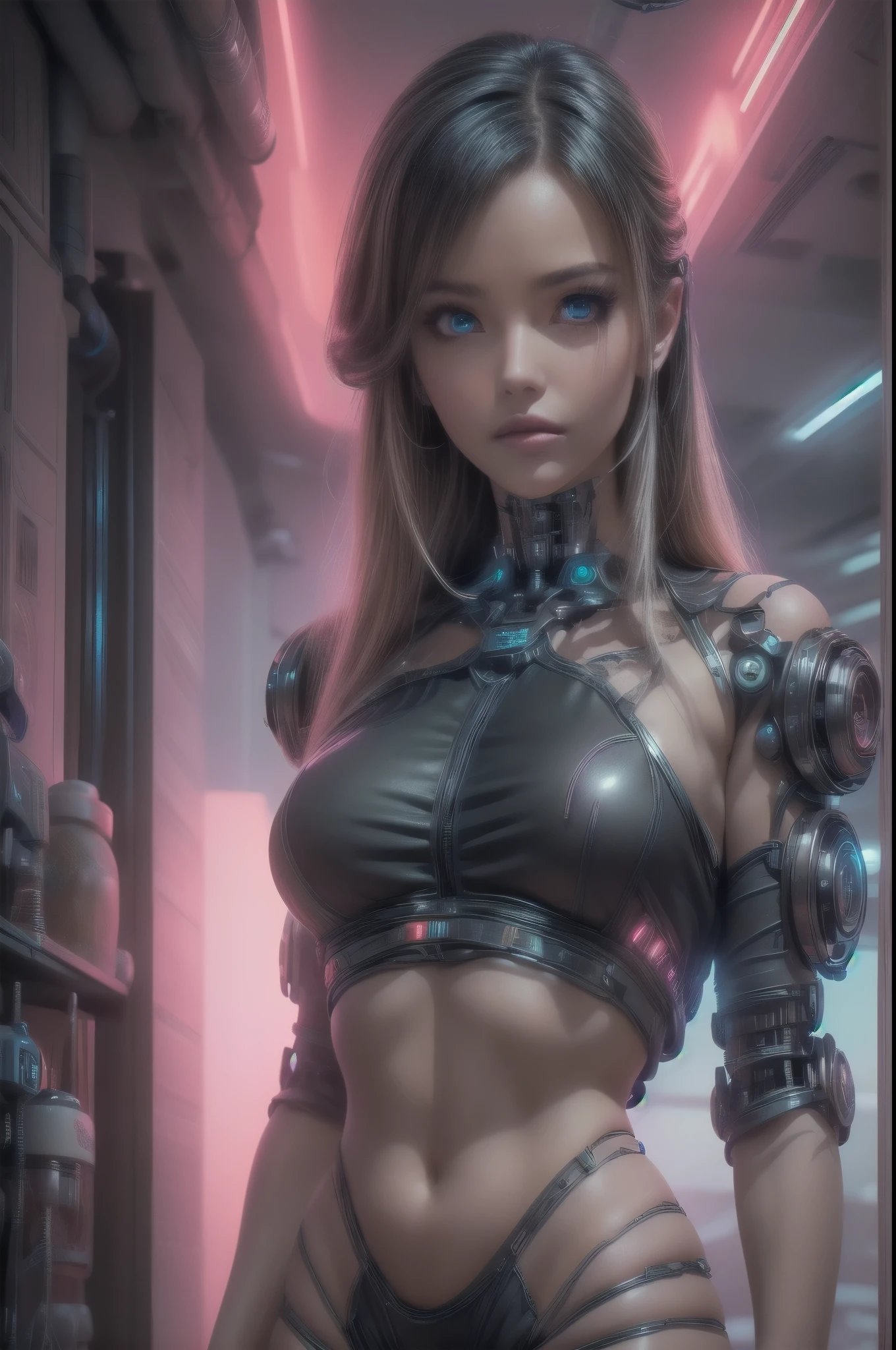 (1girl), (human face, human skin:1.3), Highly Detailed Beautiful girl, (extremely detailed beautiful face), Amazing face and eyes, beautiful breasts, (Highest Quality: 1.4), (Super Detailed), (Very Delicate and Beautiful), golden body, Biomechanical Cyborg, Beautiful Natural Shapes, Arteries, Veins , lace, colorful details, diamond earrings, very delicate embroidery, intricate details, surreal, Super detailed, cyborg girl, realistic, (Special skin that allows the inside of the body to be seen through, translucent skin, Precise golden body, hollow body interior, half-human translucent human body, skin made of extremely complex layers of metal fibers, extremely complex body made up of countless IC chips structure: 1.6), iridescent, futuristic, super complex, super beautiful, highly detailed CG unified 8K wallpaper, high resolution raw color photo, professional photo, flesh and blood, (cyber punk, Spiral structure, future urban cyberspace, iridescent illumination, dazzling light:1.35), sf, A scene from an impossible movie