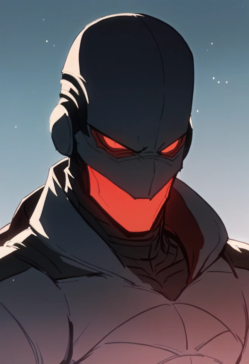 In terms of appearance, Hitman's Captain uniform would be black with red accents and a black hooded cape. He would wear a mask that would cover most of his face, with only his eyes visible through a slit-like opening. The overall appearance would be intimidating and dark, reflecting the character's lethal nature, 8k high definition