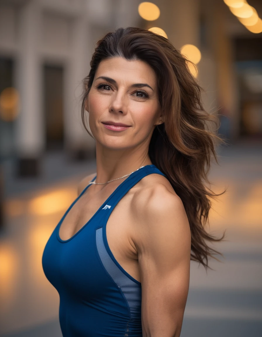 cinematic photo professional fashion close-up portrait photography of a beautiful (((ohwx bodybuilder woman))) at __place__ during __timeofday__, Nikon Z9 . 35mm photograph, film, bokeh, professional, 4k, highly detailed