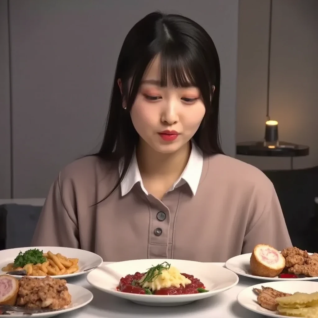 Looking at the food at the next table in a restaurant、They are ordering the same thing from the waiter.