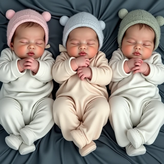 cute newborn babies, 5 babies sleeping together in crib, different colored clothing, extremely detailed babies, , (best quality,4k,8k,highres,masterpiece:1.2),ultra-detailed,(realistic,photorealistic,photo-realistic:1.37), five cute newborn babies, five cute babies, 5 bebes sobre la cama