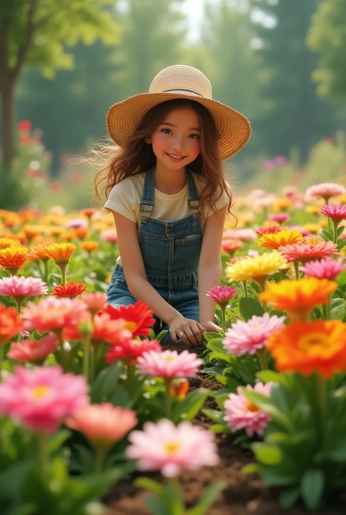 (pixarstyle:1.25) waist-length portrait of girl holding basket of flowers, overgrown poppy flowers, natural skin texture, 4K texture, HDR, complex, highly detailed, sharp focus, cinematic look, ultra detailed