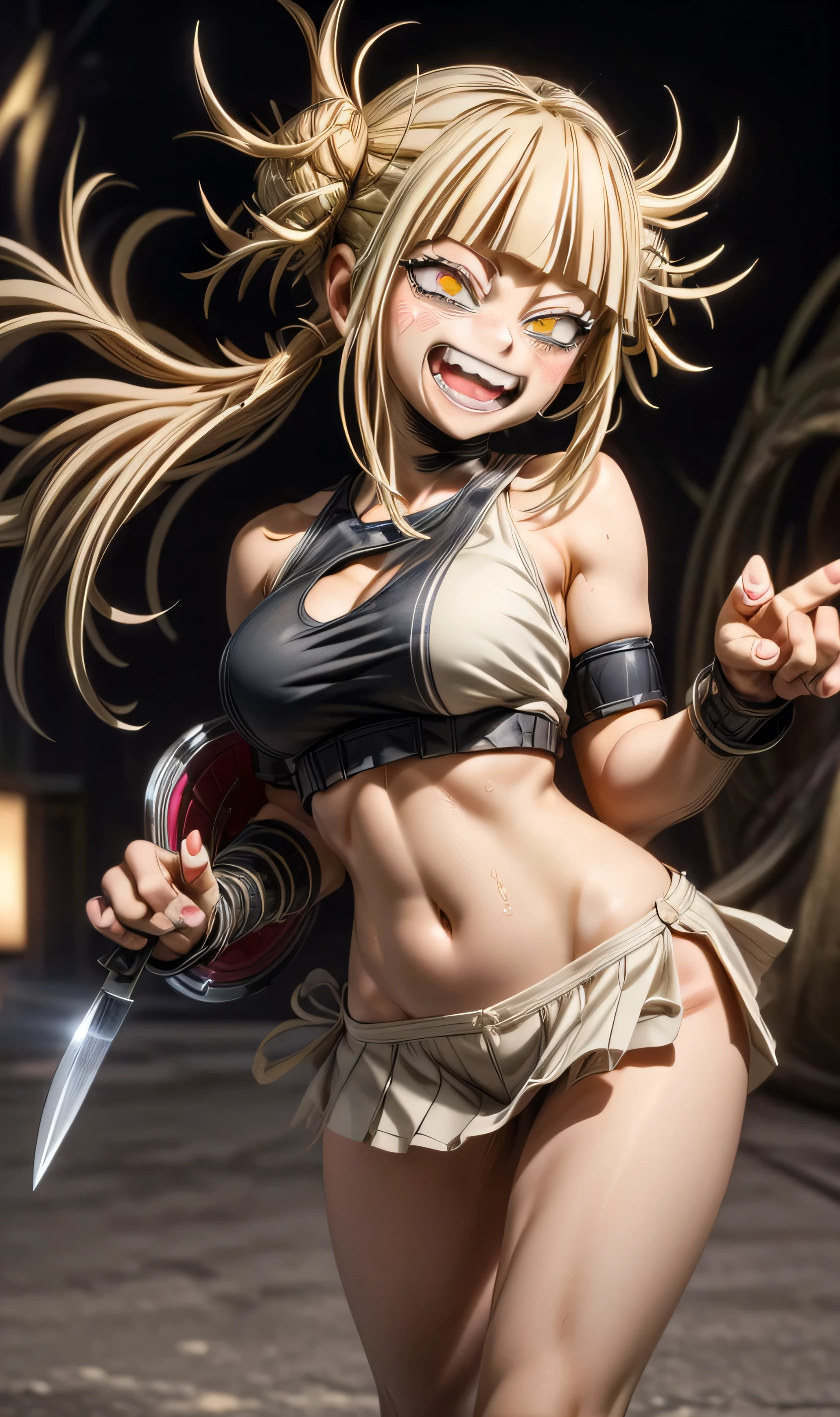 absurdres, highres, ultra detailed, (1 girl:1.2), (breasts:1.2), (dark tan skin:1.4), unity 8k wallpaper, Dynamism,cinematic shot, intricate details,(sex:1.22),Panting face:2.0、squat、Shortcuts、calm,makeine too many losing heroins,Mosaic on the crotch、Plump body、abs,White HARE、Bunny ears、My Hero Academia、Mirko、Raise your arms to show your sides、fellatio 、Blow job