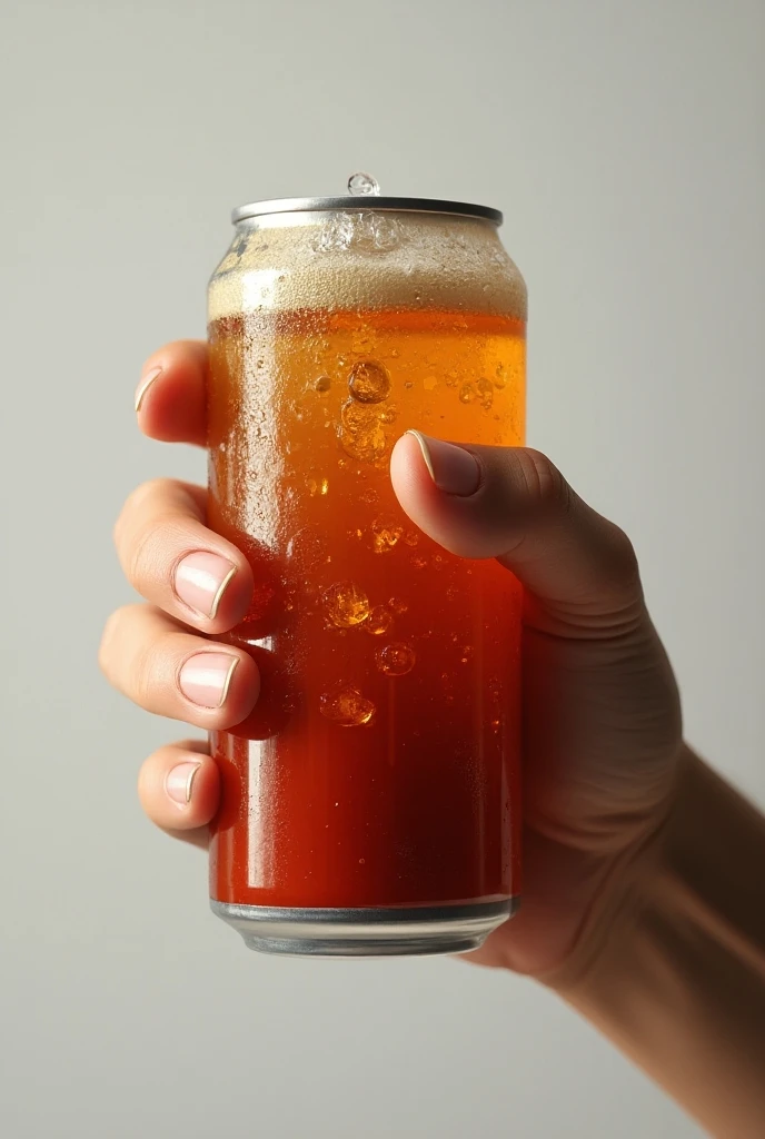 shows a masculine hand takes a green glass bottle from a freezer at a convenience store 