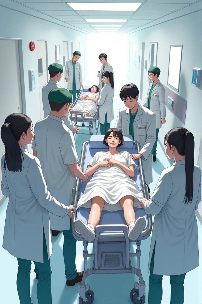 happy atmosphere,encourage fear,hospital,Draw blood,doctor,Sunlight