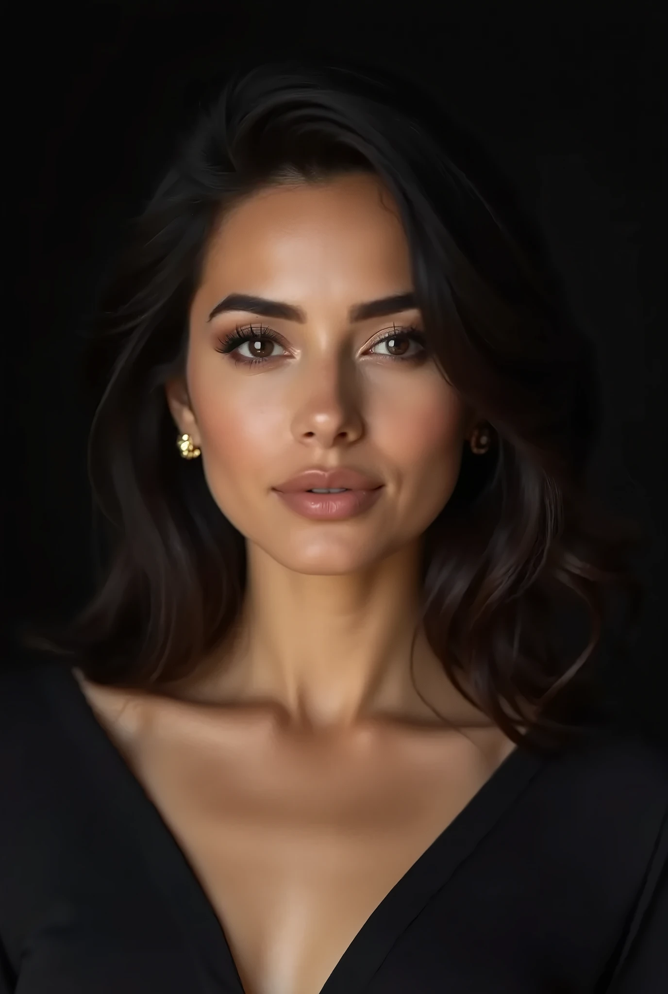 Masterpiece,It reminds me of when I'm happy or memorable, beautiful iranian persian sexy girl smoking cigarette, portrait, blur background new york, cinematic, hyper-realism ,smokes , dark hair , uptown, cleavage, thin detailed black eyes, thin eyebrows, perfect tiny nose, diamond earrings, long eyelashes, cat eye makeup , bold jawline , very detailed, dramatic lighting, digital art trends on Artstation 8k HD detailed realistic, detailed, skin texture, super detailed, realistic skin texture, armature, best quality, super high reidelity: 1.4), high resolution, detailed, raw photo, sharp re, by lee jeffries nikon d850 film stock photograph 4 kodak portra 400 camera f1.6 lens rich colors hyper realistic lifelike texture dramatic lighting unrealengine trending on artstation cinestill 800