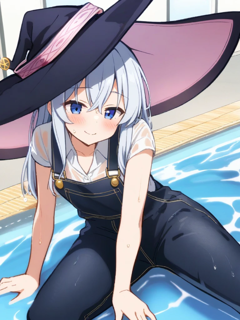 BREAK (masterpiece:1.2), best quality, high resolution, unity 8k wallpaper, (illustration:0.8), (beautiful detailed eyes:1.6), extremely detailed face, perfect lighting, extremely detailed CG, (perfect hands, perfect anatomy),castle,towers,night,stars,moon,starfalls,twin braids, long hair, blue hair, blue eyes
white dress, wet dress,nipples,nipples see through,witch hat, black hatwhite panties, wet panties, camel toe, shy face,cleavege,neckline,sleeveless, from above,bend over,