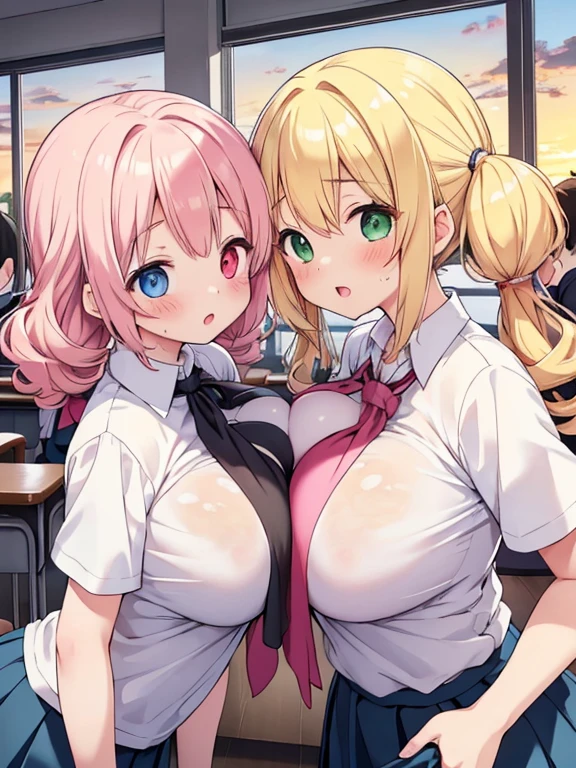 mastute piece,Best Quality,insanely detailed,8k cg,nsfw,
shoot from the chest up,
2girls,(2girls lick with their faces close together:1.3),(2girls same pink idols costume,breast out,no bra,bare breast,perfect nipples,bare teats),
BREAK,
blush,shy,ecstasy face,gasping,trembling,2girls pink hair,
break,
perfect breasts,perfect nipples,perfect teats,open mouth,
living room,