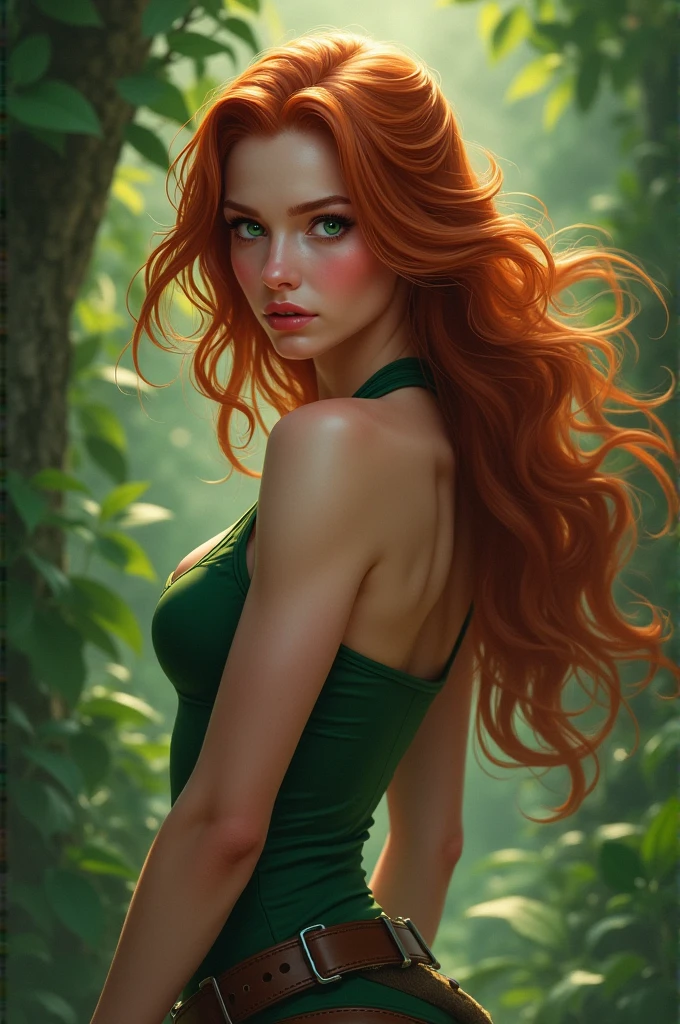 1 Irish woman, extremely beautiful and very legitimate redhead. Extremely slender, with freckles, big bright blue eyes, wearing green sweater falling down showing shoulders, symmetrical body, sensualizing, pouting with orgasmic expression, highly arousing, high quality 32k, UHD, hyper-realistic, cinematic, dynamic close-up above.
