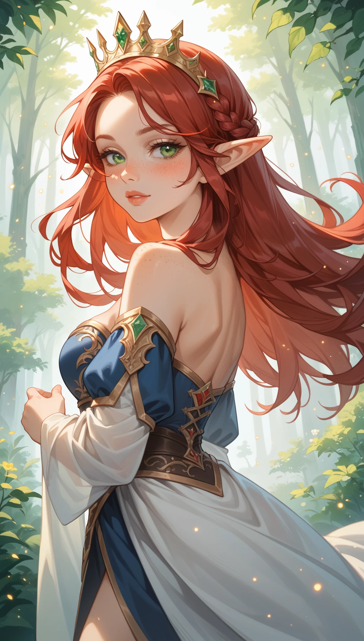 hand drawn sketch illustration of a beautiful dnd ifreet djinn girl with flaming red hair, blue eyes, symmetrical antlers horns, blue skin, illustration, watercolor ink sketch, (best quality)), intricate detailed,