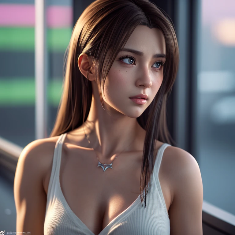 ((night time, Realistic light, Best Quality, 8K, Masterpiece: 1.3)), Slender Beauty: 1.4, Outstanding Press: 1.1, (brown hair, big breasts: 1.2), Wet silk dress: 1.2, Bathroom, Super Slim Face, Full Eye Detail, double eyelids). {{Masterpiece}}, {{{Best Quality}}},{{Ultra-detailed}}, {{illustartion}},{{disheveled hair}},{{Masterpiece}},{{{Best Quality}}},{{Ultra-detailed}}, {{{illustartion}}}, Beautiful scene, Clear facial features, hyper real, Octane Render, UE5, high detail, hyper quality, High Resolution, trend in artstation, hyper realisitc, surrealism, HD, 16k, telephoto lens, medium close-up shot, Split Lighting,