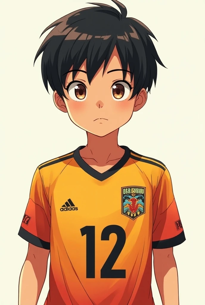 [ Image of a boy anime character with dark hair and brown eyes - SeaArt AI