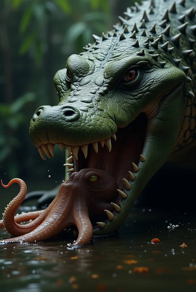 Feral, furry, panting, alligator, detailed legs, , 1 tongue, 1 big dick , 1 anus, 2 testicles, detached 1 tail, , after orgasm, vivid colors, realistic , white background, cum in ass, cum on floor, cum on dick , realistic dick, horny