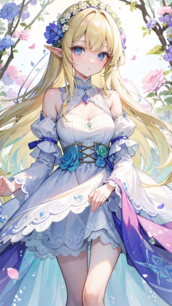 masterpiece, highest quality, High resolution，Follow the prompts、Anime Style、One Girl、Cinderella、Blonde long hair beautiful girl