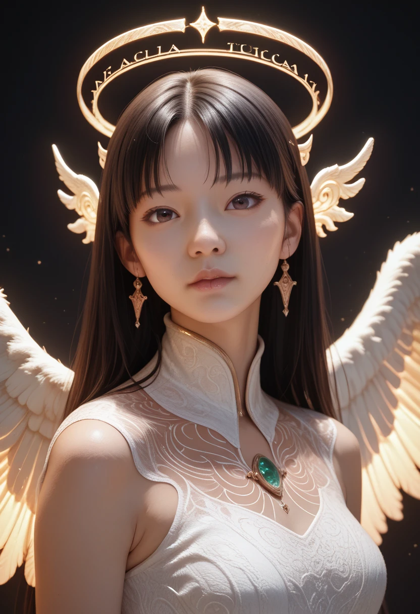 (style_ethereal_fantasy,visual appealing,synced,intricate character design,mystica:1.2)Photorealistic,1 girl,asian,Angel