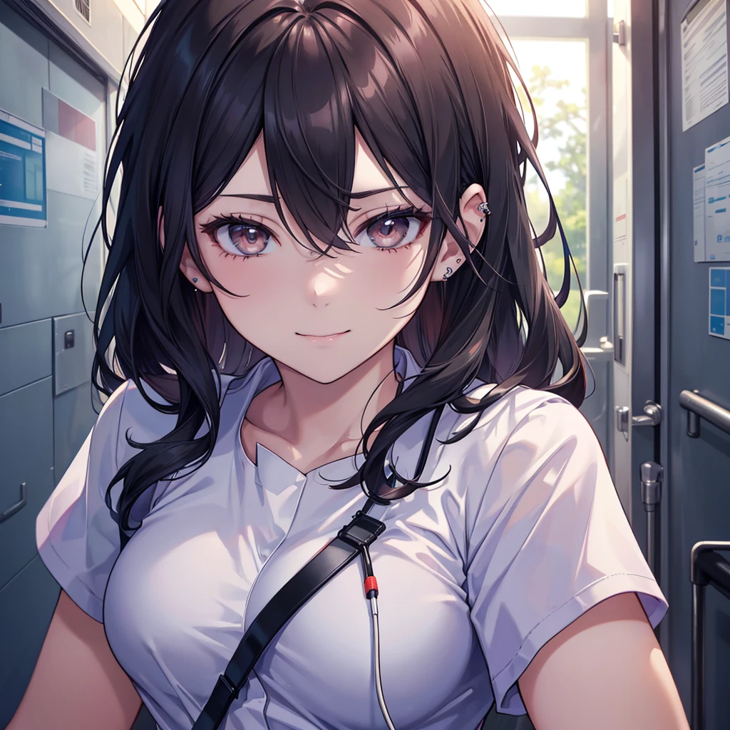 masterpiece,best quality,upper body,1girl,small breasts,collared_shirt and flared_skirt as material2,ff gradient,swapnote \(medium\),seating chart,purple hair,green sclera,evil smile,from outside
Negative prompt: (worst quality, low quality:1.4), username, text, lowres, blurry, monochrome,NG_DeepNegative_V1_75T, EasyNegativeV2,nsfw,
Steps: 20, Sampler: DPM++ 2M Karras, CFG scale: 6, Seed: 2768815807, Size: 512x768,