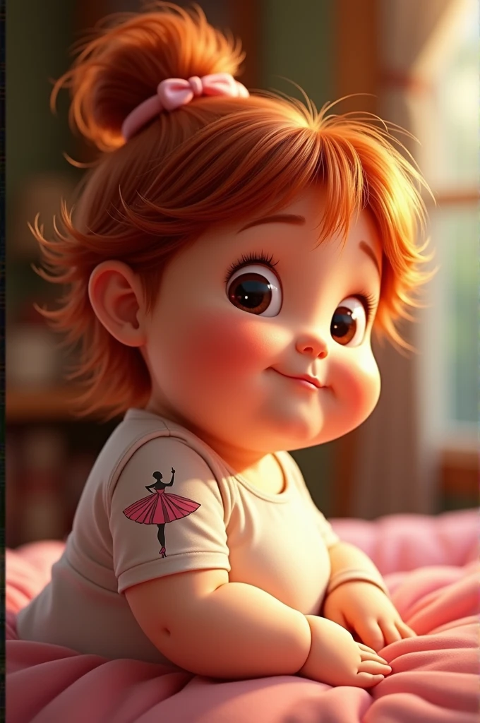 Hannah is an adorable one year old baby, who stands out for his charm and captivating personality. Her hair is fine and light brown., with soft waves falling around her face. His eyes are big and blue, reflecting a curiosity and joy that enchants everyone around them. She has clear and smooth skin, with rosy cheeks that enhance her radiant smile