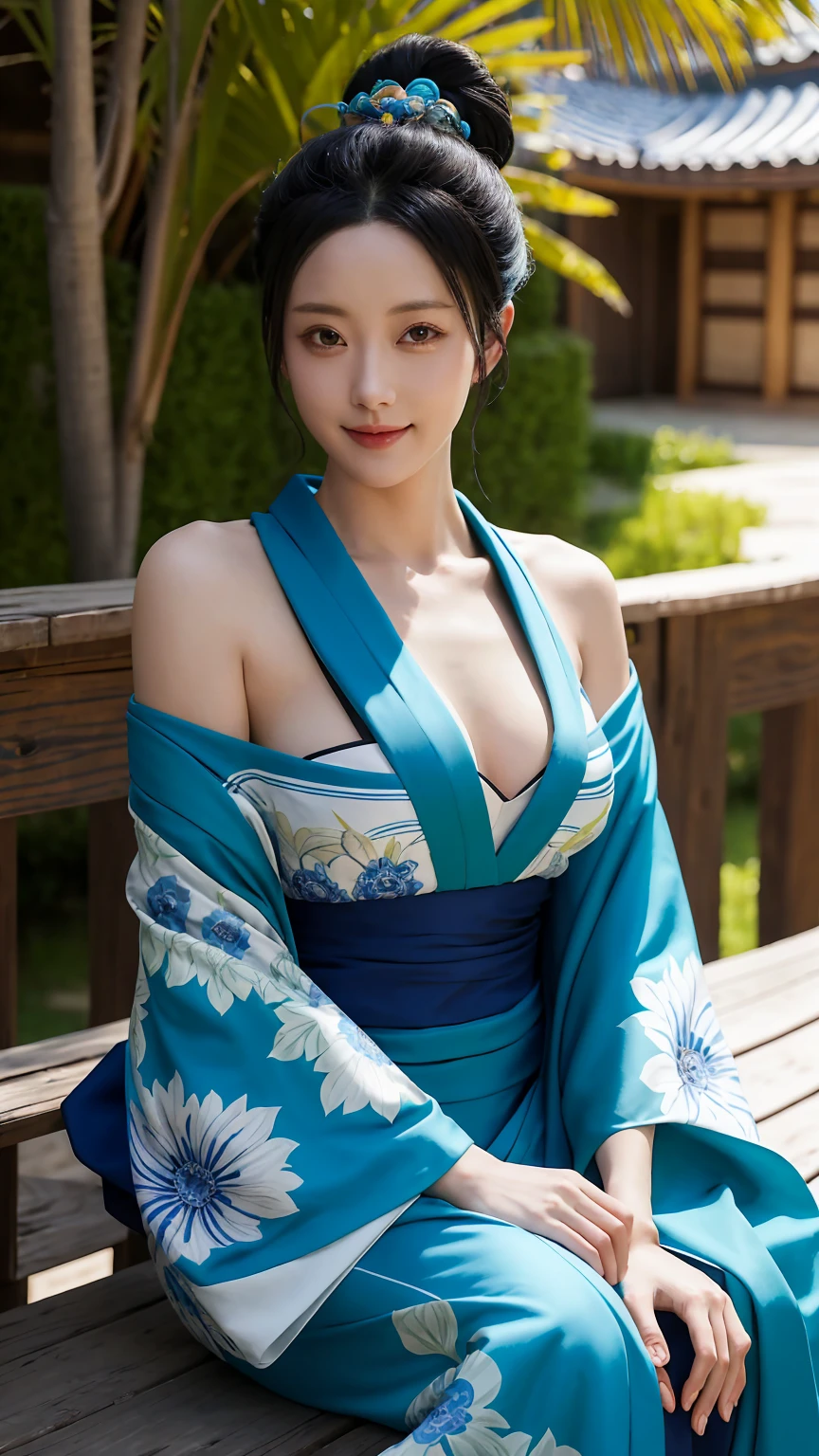 Beautiful woman。yukata。firework、One Girl、Baby Face、very cute、Slender and beautiful、((Thin and slender body:1.2))、Perfect Anatomy、Correct human body、Carefully drawn eyes、Attractive eyes、Twin tails、Big Breasts、good size breasts、Beautiful ash brown hair、looking at the camera、