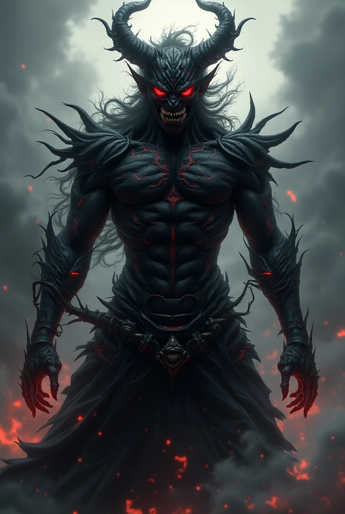,<lora:AnzhcMask_577380:0.7> ,anzhcmask,<lora:EdobHorrorLandscape_v1.0:0.5> ,EdobHorrorLandscape, <lora:add_detail:0.5>,<lora:ReaLora:0.5>, muscular male monster, muscular body, scars, detailed background, twines,bones