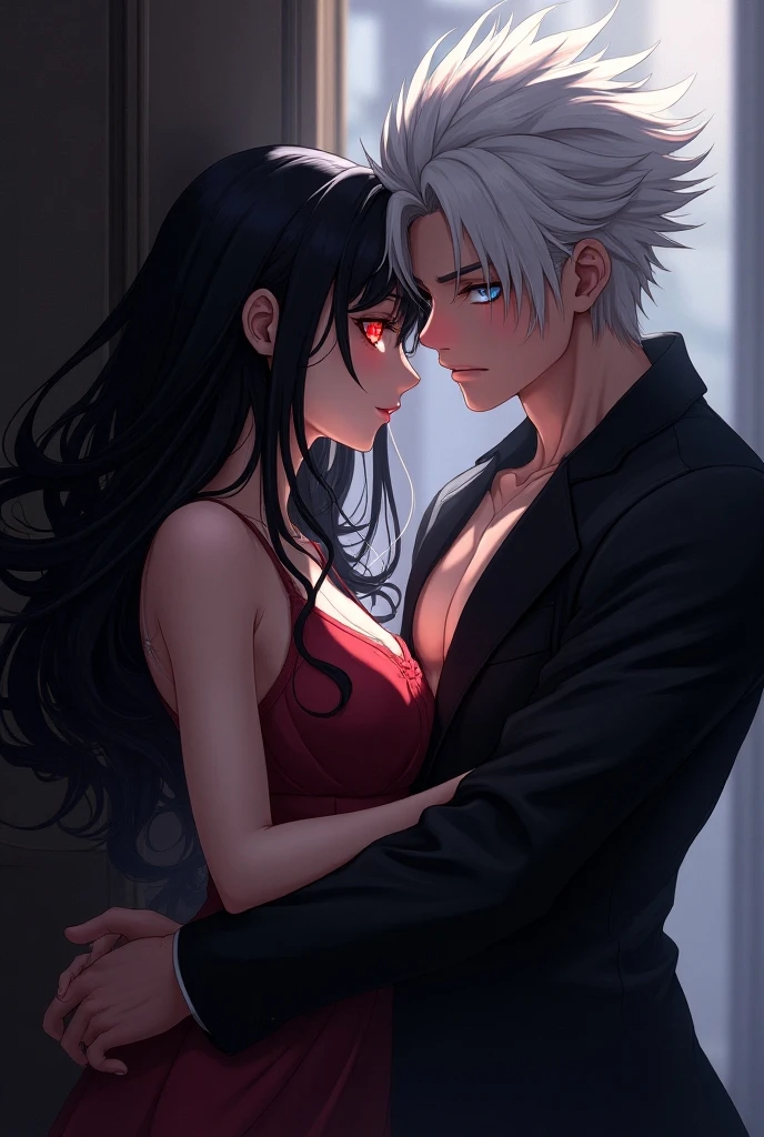 gojo saturo (white hair ) having sex with GETO suguru (black hair)