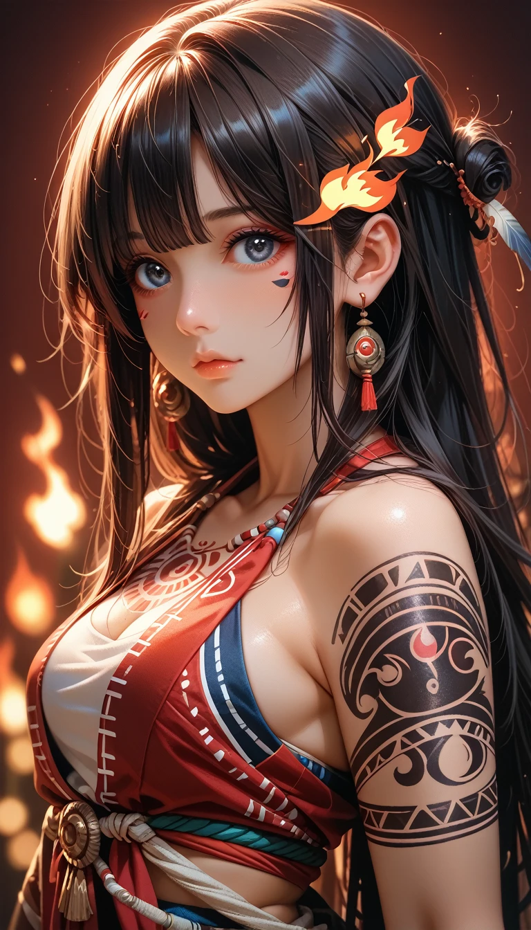 girl, teen,native japanese warrior, weapon in hand, accesories, small breasts,naked,battle facepaint, vibrant appearance, creative behavior, imaginative, sensual, spontaneous, highest quality, skin texture, intricate details, (cinematic lighting), RAW photo, 8k