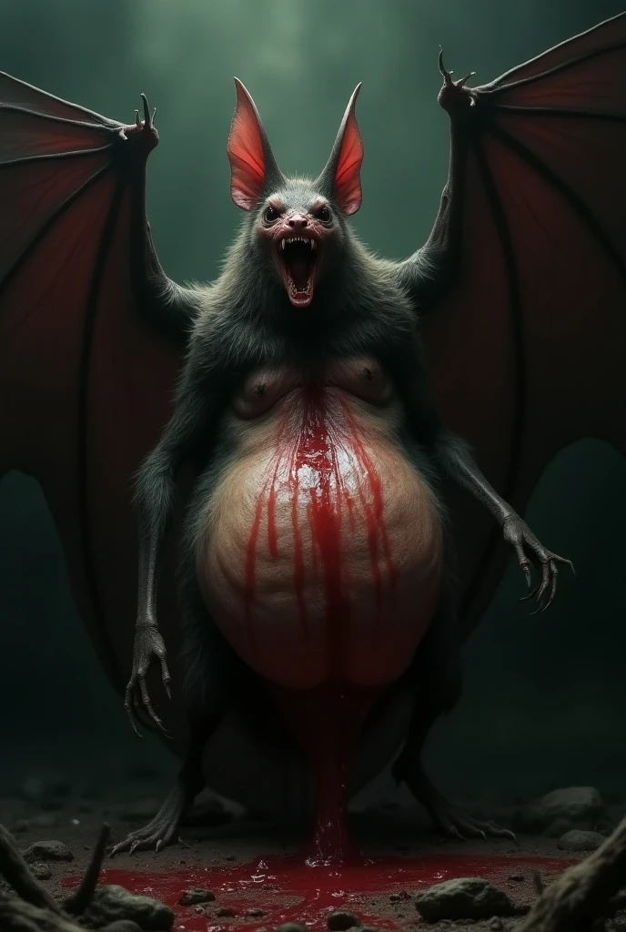 Pear Body Shape:1.2 texture Ultra Detailed long pony muzzle:1.15 texture Ultra Detailed scary handsome vampire face:1.12 evil smile ,sharp jawline:1,4, Fluttershy High quality, detailed rendering: 1.5), HQ vampire demonic bat-pony hybrid , Veiny and yellow fur(s2), Masterpiece: 1.5, Realistic yellow fur vampire, Detailed Texture, yellow fur and Veiny, Vegetation Surrounding, High Definition, Glossy Finish, Close-up View, Intense Lighting, Bloodshot Eyes, Sharp Fangs, Fur or fur, Muscular Build, Fleshy Wounds, Creased fur, Realistic cum Effects, High Level of Detail, 3D Modeling, Ray Tracing, Super Detailing Viewer, Genre: Horror or Fant, texture Ultra Detailed long bat ears no head, Beautiful long pink hair, Ultra Detailed read pupils:1.15) (red glowing eyes:1.5, deep read eyes Colour) pony face, accurate))) realistic on the eyes, realistic, evil, face, high detailed yellow fur features, evil and scary demonic face face:1.5,detailed eyes, luscious lips, (angry demonic and scary face:1.5, (curvy hyper Bimbo large thick thighs:1.5), (texture Ultra Detailed clitoris:1.5), (curvy hyper Bimbo large thick thighs:1.5), (curvy hyper Bimbo large thick hips:1.16), (curvy hyper Bimbo large thick boobs:1.16), texture Ultra Detailed long pony muzzle:1.3,) sharp jawline:1,4, all fix_everything, fix_ Eyes)), masterpiece, Ultra Detailed clitoris:1.5), (texture Ultra Detailed pussy:1.5) (texture Ultra Detailed vulva feral  :1.4 (texture Ultra Detailed membranous bat yellow wings), (masterpiece:1.2), (best quality,:1.2), 8k, HDR, ultra detailed, ((photorealistic)), professional
light, cinematic lighting, fashion photography,
ambient lighting, background, a sinister and
evil forest at night, Darkness, epiCPhoto , ((hyperrealistic background))). hyperrealistic everything like an unreal engine ray tracing render detail, sharp focus, intricately detailed, rewarded photography, small-catchlight, low contrast, high sharpness, facial- symmetry, depth of field, cinematic background, Unreal E