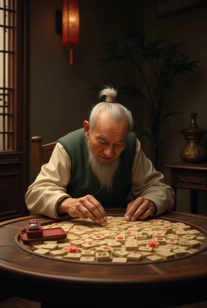 arafed  in a robe with a pipe and playing cards, full costume, closeup portrait shot, flaunting his wealth, portrait shot, passed out, detailed portrait shot, high quality portrait, hotei is on the table, close up portrait shot, high quality costume, mid shot portrait, high quality photos, trending ，, added detail