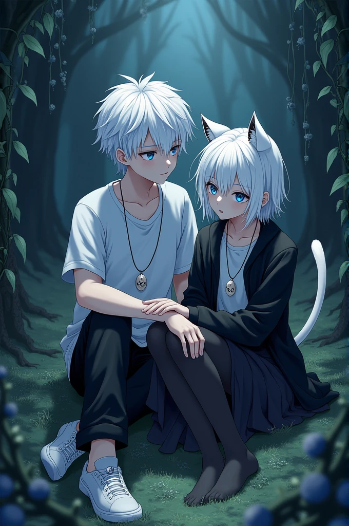 shark squirrel couple summer white hair