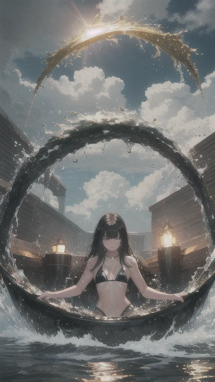 solo、1girl、full-body portraits、sleeveless、White-colored skin,Large Breasts,cleavage
