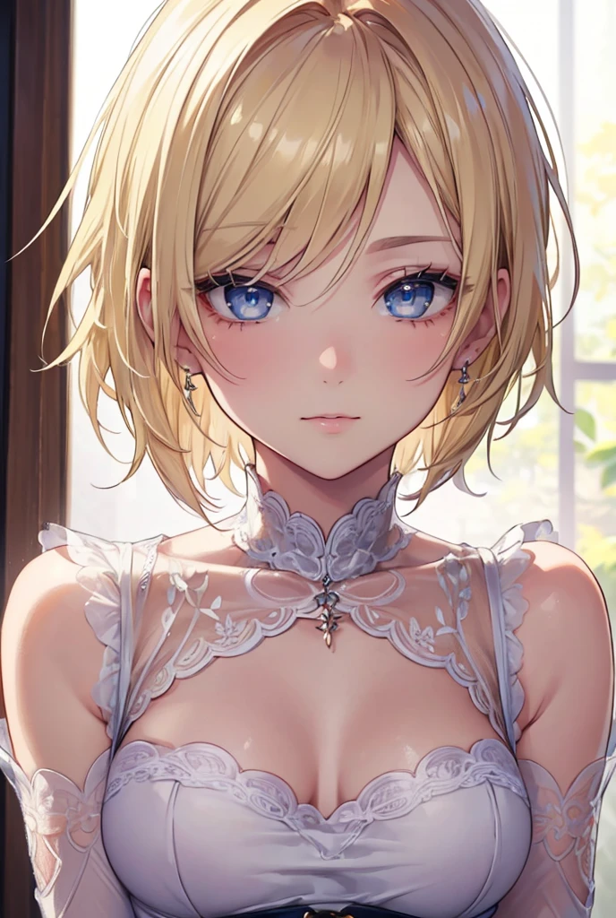 nsfw, Top quality, masterpiece, ultra high resolution, , (top quality, high resolution, 4K, detailed lighting, shaders, perfect anatomy, perfect proportions), eye of the beholder, (masterpiece, top quality) (top quality, 4K, 8K, high resolution, masterpiece: 1.2), highly detailed, (masterpiece: 1.3, top quality, ultra high resolution, ultra detailed), (top quality: 1.2), perfect eyes, perfect face, perfect lighting, (top quality, 4K, 8K, high resolution, masterpiece: 1.2), highly detailed, (top quality, 4K, 8K, high resolution, masterpiece: 1.5), highly detailed, masterpiece, top quality, ultra detailed, top quality, high resolution, 32K CG, very delicate and beautiful, illustration, high resolution, sharp focus, front lighting, glow, a girl , fighting pose, very beautiful and detailed anime face, very detailed eyes, ((masterpiece)), ((best quality)), (super detailed), ((cute)), cute, ((very detailed)), 4K, (8K), best quality, (best quality, 8K, 32k, masterpiece, super high resolution, very detailed, impressionistic:1.2), blurred background, four fingers and 1 thumb, Old street,Nsfw,high definition, 8K, detailed face, showing her breast, (( blue green eyes)), ((pure White see through lingerie)),((white choker)), ((necklace)), ((bracelets)), (((pink small Areola and nipples ))),(((topless))), ((moderate big breasts)), (((Bouquet tossing))), slim, Glamorous, full body , perfect proportion ratio, four fingers and 1 thumb, ((blonde hair)),break,french braid, break,white wedding Veil,white corset ,break, pink lips, BREAK. Serious , looking at viewer, blushing cheeks,