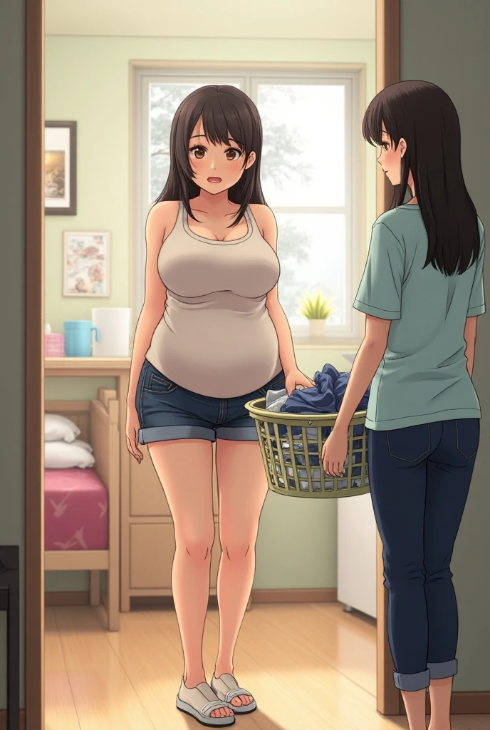 masterpiece, best quality, unity 8k wallpaper, illustration, very detailed, ((rape, sexual harassment, ache, 1 Chubby 10 months pregnant middle aged mom , 1 son, first sound)),, sweat, Warmth, stiff, big bust ((In the house ))((have sex)))(((excitement, incest,Vaginal insertion)))