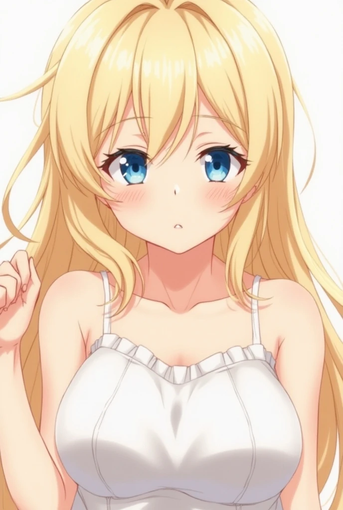 Beautiful long blonde blue eyes Embarrassing Tears are overflowing from my eyes fellatio sidefellatio from side Gold Tiara Pink Dress Princess pov