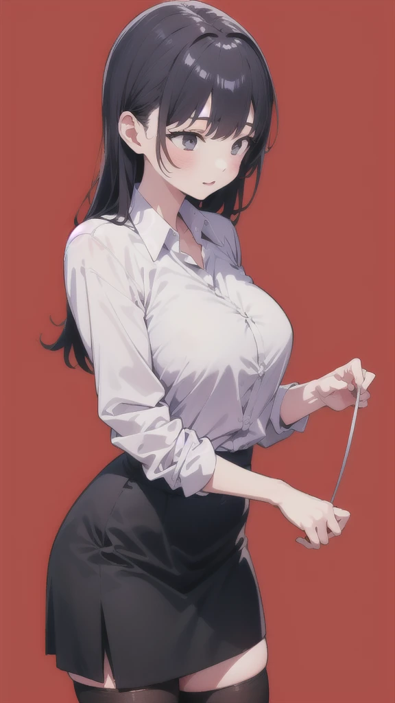 (depicting a single moment from a manga for adults), (hand-drawn), ((simple line art)), ((manga-style line art background)), (a housewife, standing, skirt, thin blouse, swollen areolas, drooping eyes, realistic skin, pubic hair), (focus on her pubic hair, genitals, peeing), ecstasy, shame play, ((smile, (masturbation), spread her legs, touching her crotch with her hand, various poses)), (old storeroom), ceiling, floor, ((holding breast with hand)), braid, crouching, breasts,