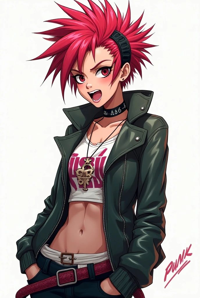 (sexy dark skinned mature woman in onsen), black jacket, (((realistic))), (((dark skinned woman, dark skin))), small breasts, short hair, red hair, (((spiked punk hairstyle))), orange eyes, spike collar, spike bracelet, solo, (large penis), onsen, ((testicles)), (male pubic hair), nude, red hair, smile, male focus, uncensored, navel, 1girl, otoko no ko, shemale, erection, looking at viewer, long hair, blush, night, sky, red eyes, sitting, water,erection,veiny penis,<lora:EMS-299417-EMS:0.800000>,<lora:EMS-16737-EMS:0.800000>,<lora:EMS-91280-EMS:0.800000>