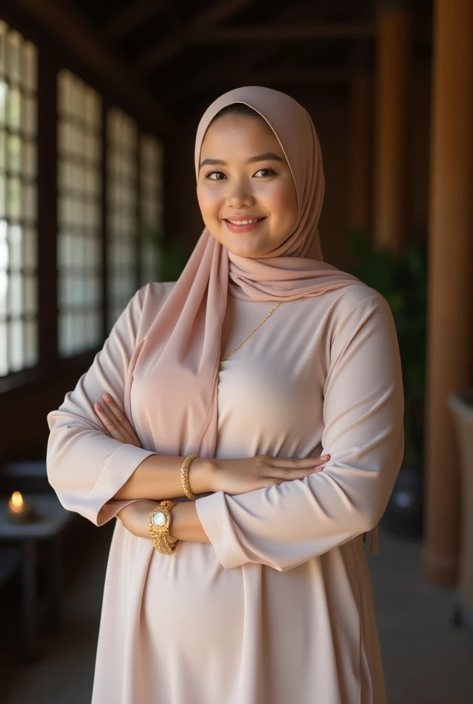 RAW, Best quality, high resolution, masterpiece: 1.3), beautiful Malay woman in hijab (iu:0.8)1beautiful Malay woman ,((big breast)),detail face,perfect yeyes, soft smile, sitting on a chair in a room with a bird cage, batik, traditional beauty, with beautiful exotic, very beautiful enga style, with lovely look, idian dress, style of ade santora, inspired by Sasha Putrya, inspired by Mym Tuma, inspired by Basuki Abdullah, wearing an ornate outfit, inspired by Shaddy Safadi