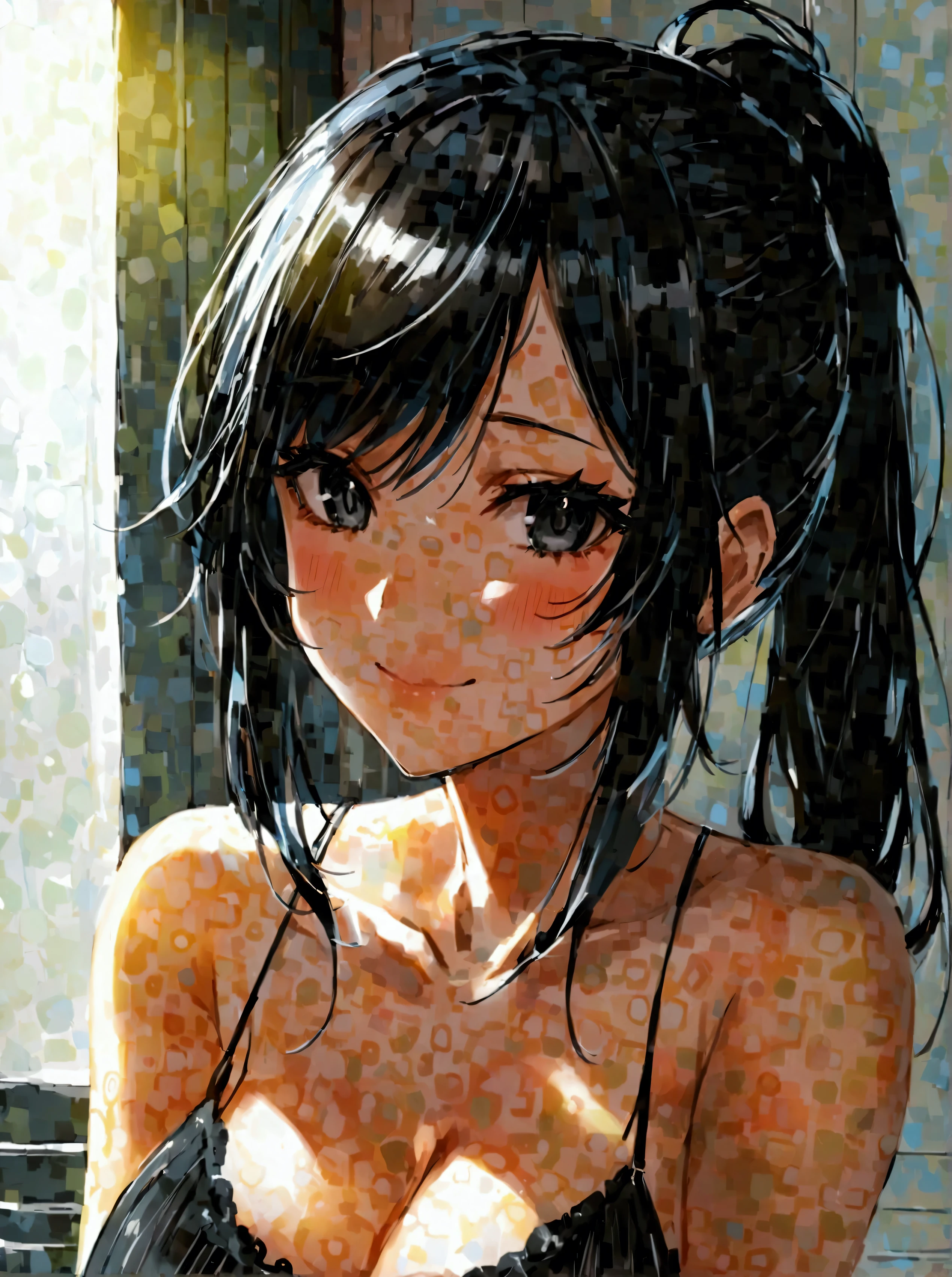 Yuffie kisaragi, bottomless, {{{completely nude}}}, short hair, small breasts, bare nipples, puffy nipples, {{{{embarrassed}}}}, cry, ((best quality)), spread pussy, doggystyle, sexual fluid, pussy juice, ((nsfw)), spread legs, faint light, wet, nsfw, beach