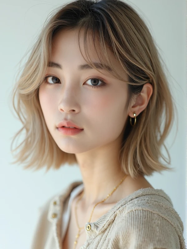 Face Correction///Wearing clothes, Fix it in safe mode, (Reproduce the image accurately1.37), (1.lady), 20-year-old supermodel, (Best quality correction:1.21), 32k resolution, (Realistic:1.21), (Ultra-realistic:1.21), High resolution UHD, (masterpiece:1.21), (Improvement of quality:1.4), (Very beautiful face details), (Perfect Anatomy:1.37), Anatomically correct proportions, Esbian all over, Physically Based Rendering, Ray Tracing, (Improve quality:1.21), (Highest quality real texture skins:1.21), (Highly detailed eyes:1.21), Symmetrical eyes, Deep colored eyes, Detailed painted face, (Ultra-detailed eyes:1.21), (tired, Sleepy and satisfied:0.0), (Fine lips:1.21), (fine nose:1.2), Detailed eyelashes, Sharpen your eyebrows, (Photorealistic), (Sharp Focus), (Highest Resolution), (The most ridiculous quality), Faithful and accurate facial reproduction, Blurred Background, Cinematic professional lighting,