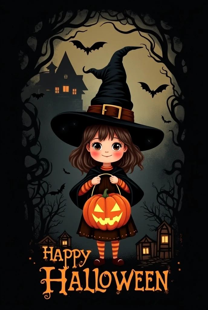 (Detailed,A high resolution) A group of kids in Halloween costumes, Play and have fun. They wear meticulous and creative costumes，vibrant with colors，Complex design. There is an eerie atmosphere, The surrounding light is dim，The full moon shines in the night sky. The children were surrounded by pumpkins, Ghosts, and other traditional Halloween decorations. They laughed and laughed, Get in the festive spirit. The scene was full of energy and excitement, Capture the joy and excitement of Halloween night.